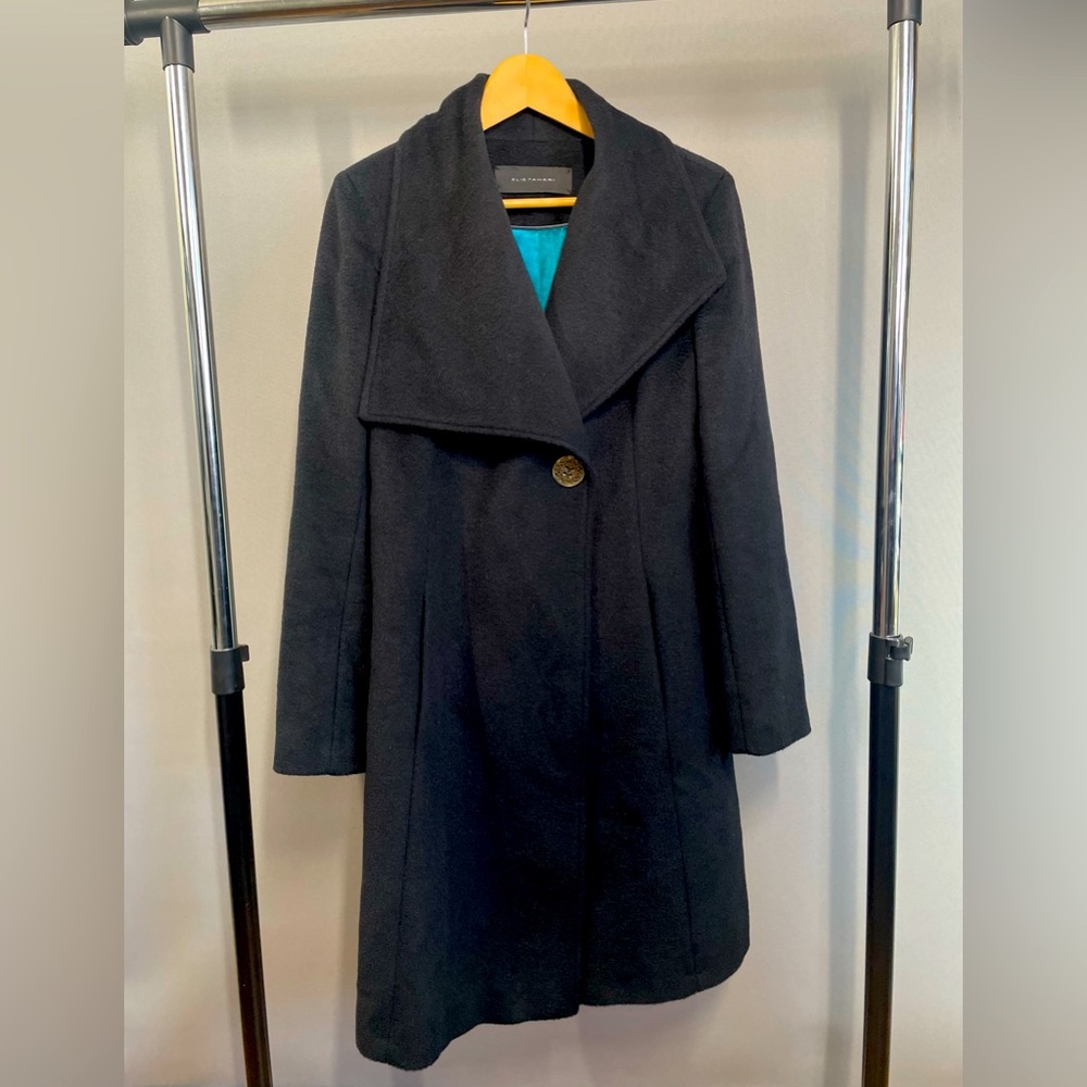Elie Tahari wool cashmere blend dress coat